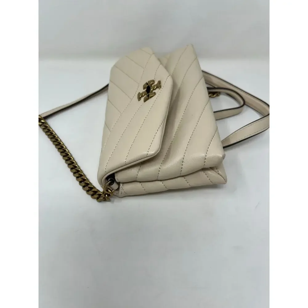Tory Burch Kira Chain Wallet Cream